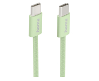 Hama Kabel ładujący USB-C-USB-C nylonowy 1m zielony - 1331324 - zdjęcie 3